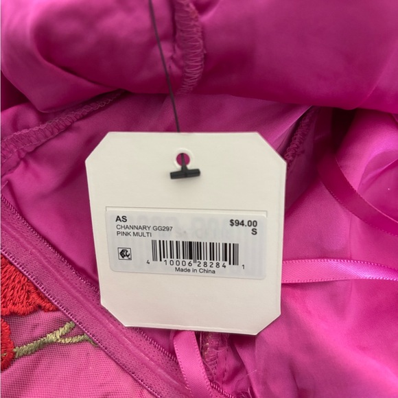 Altar'd State Pink Floral Appliqué Strapless Dress - Picture 4 of 4